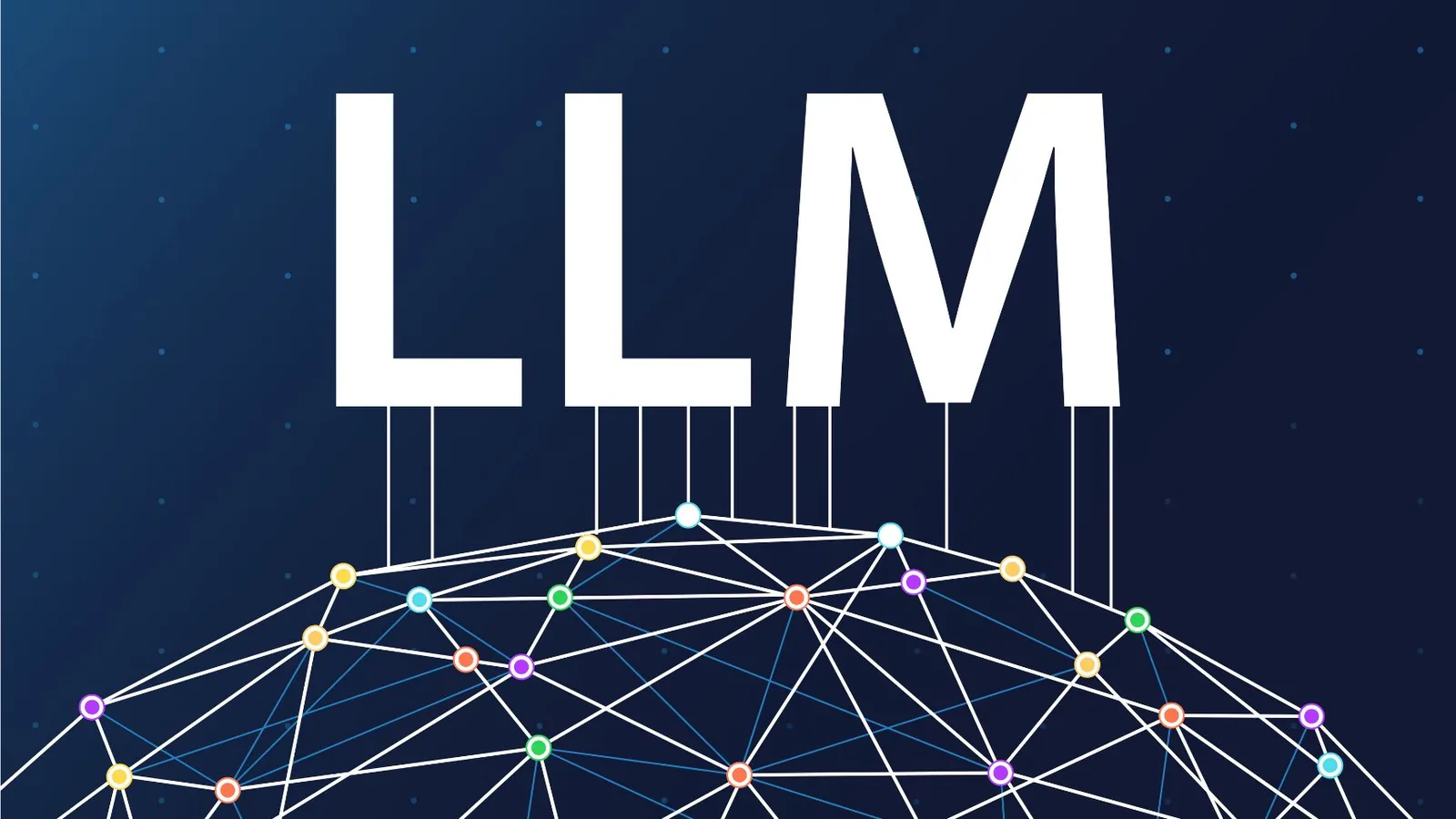 LLM neural network visualization representing local vs cloud AI models